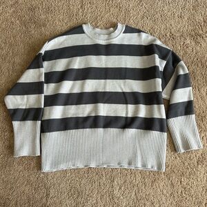 NWOT Kendall & Kylie Black and Gray Striped Sweater